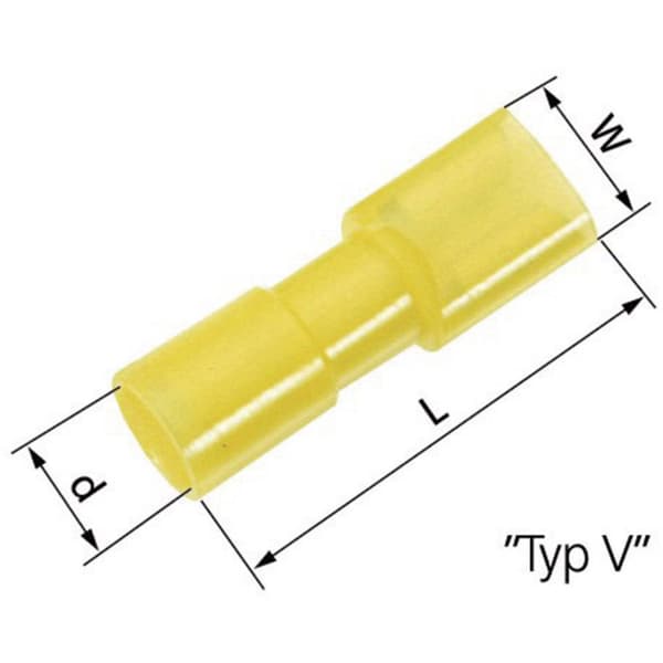 LAPP 61794970 Flatstifthylsa Anslutningsbredd: 6.3 mm Anslutningstjocklek: 0.8 mm 180 ° Helisolerad Blå 100 st