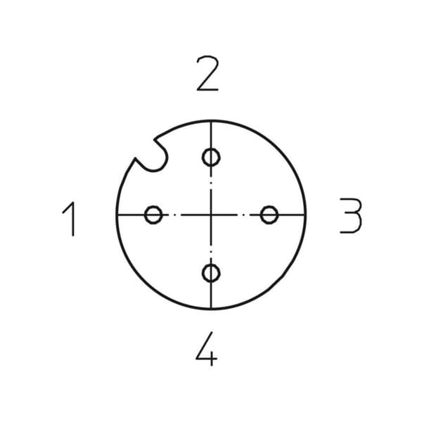 Lutronic 1073 Sensor/ställdon-kontakt, konfektionerad M12 Koppling vinklad 5.00 m Antal poler (RJ): 4 1 st