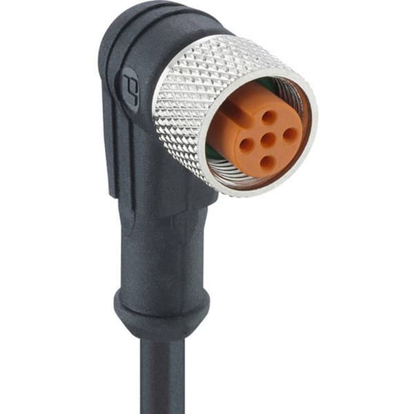 Lutronic 1073 Sensor/ställdon-kontakt, konfektionerad M12 Koppling vinklad 5.00 m Antal poler (RJ): 4 1 st