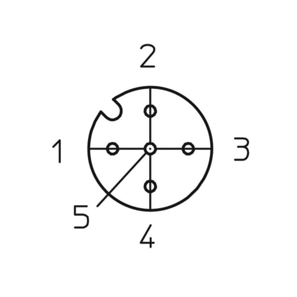 Lutronic 1075 Sensor/ställdon-kontakt, konfektionerad M12 Koppling vinklad 5.00 m Antal poler (RJ): 5 1 st