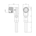 Miniatyrbild 1 av 4: Lutronic 1075 Sensor/ställdon-kontakt, konfektionerad M12 Koppling vinklad 5.00 m Antal poler (RJ): 5 1 st