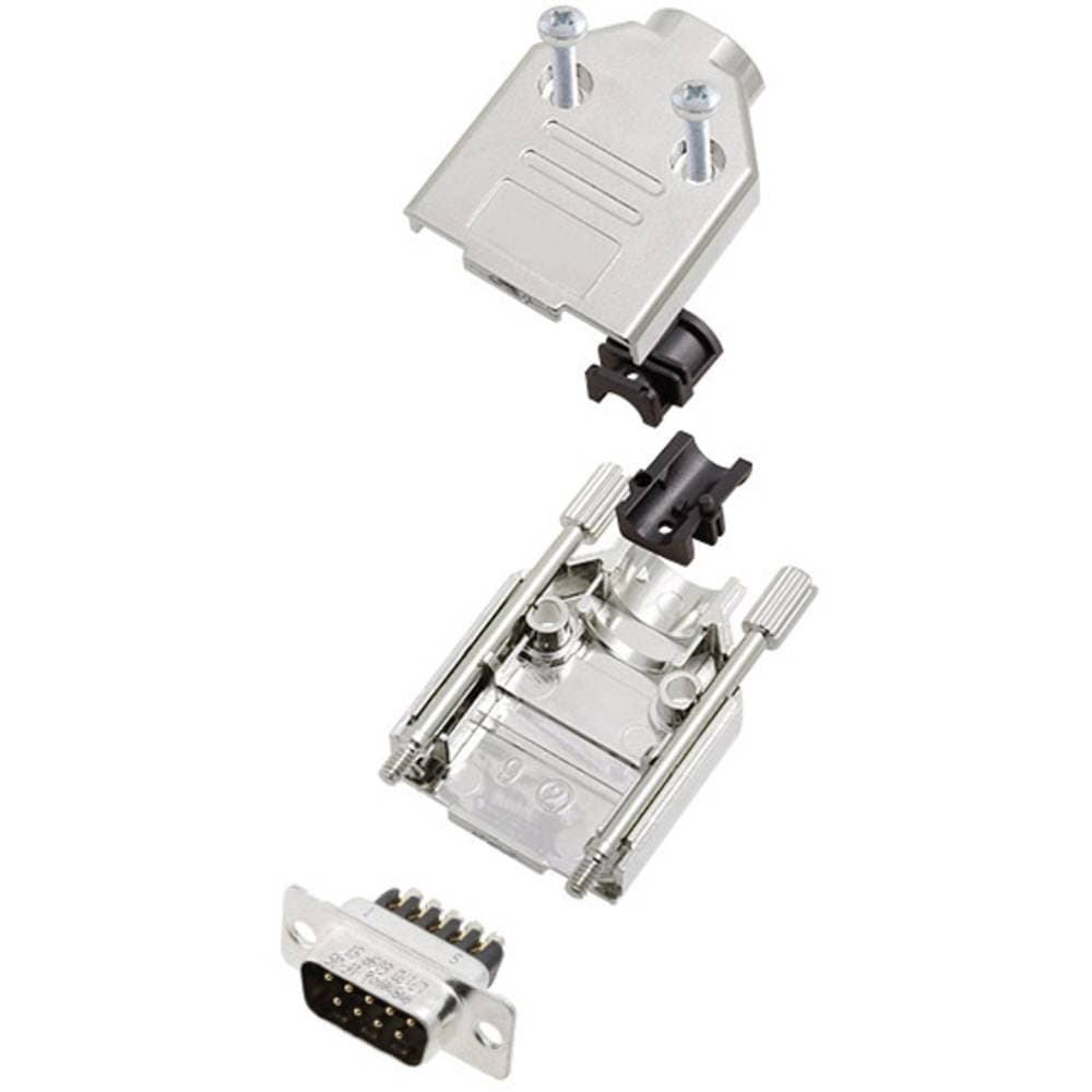 Amphenol L17DTPK-M-09+L717DE09PST D-Sub stiftlist set 180 ° Antal poler: 9 Skruv 1 st