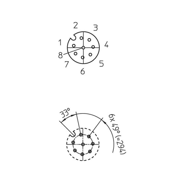 Lutronic 1230 Sensor/ställdon-kontaktdon M12 Hona inbyggd Antal poler (RJ): 8 1 st