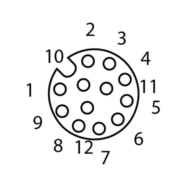 Lutronic 1121 Sensor/ställdon-kontakt, konfektionerad M12 Koppling vinklad 5.00 m Antal poler (RJ): 12 1 st