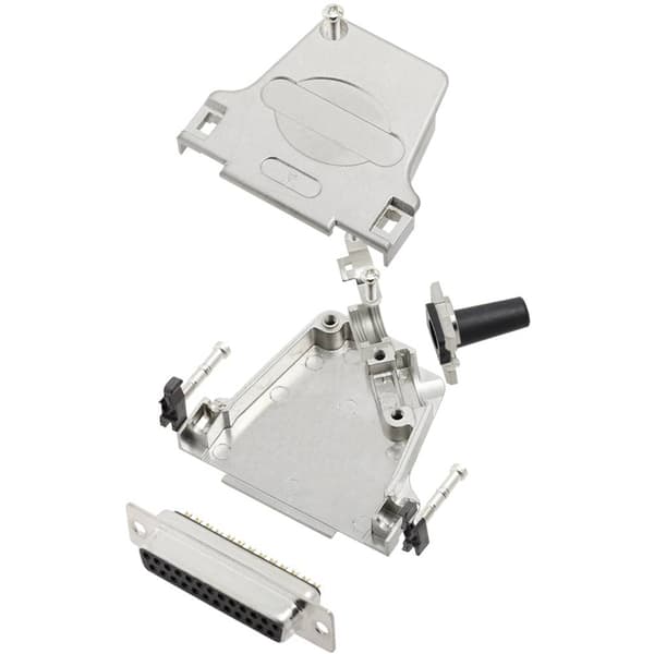 TRU COMPONENTS TCD45ZF25DMSK 7709120 D-Sub honkontakt set 45 ° Antal poler: 25 Lödhona 1 st