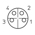 Miniatyrbild 3 av 4: Lutronic 1223 Sensor/ställdon-kontaktdon M8 Hona inbyggd 0.50 m Antal poler (RJ): 4 1 st