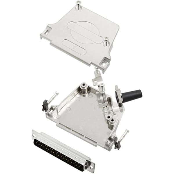TRU COMPONENTS TCD45ZF37DBPK 7709356 D-Sub stiftlist set 45 ° Antal poler: 37 Lödhona 1 st