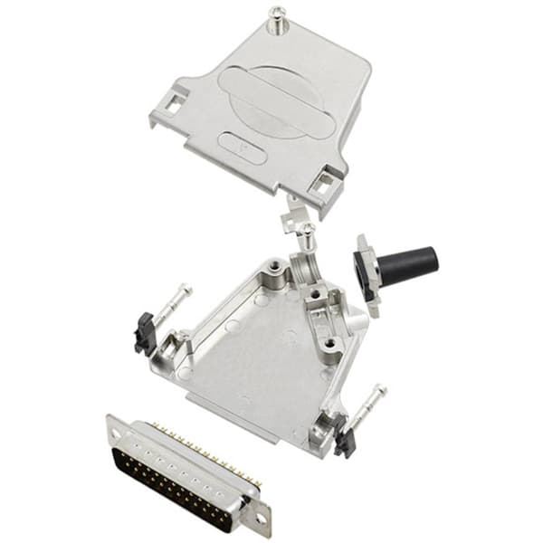 TRU COMPONENTS TCD45ZF25DBPK 7709660 D-Sub stiftlist set 45 ° Antal poler: 25 Lödhona 1 st