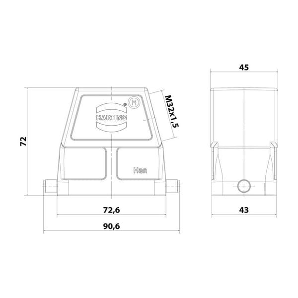 Kontakthölje 19300100547 Harting 1 st