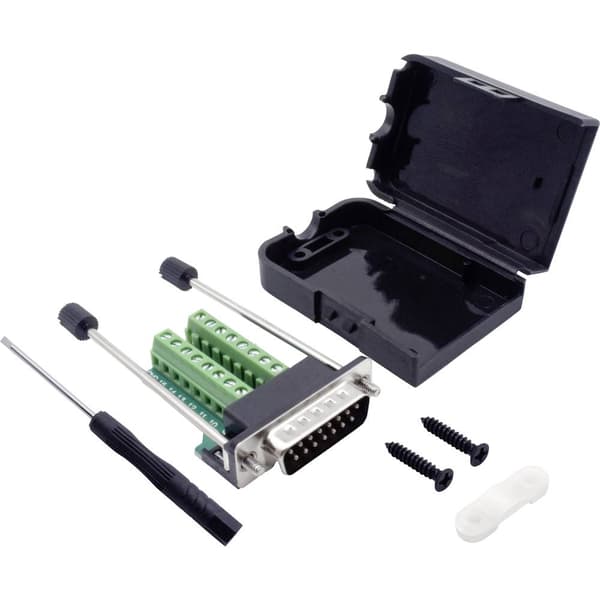 TRU COMPONENTS T1904C094 D-Sub stiftlist set Antal poler: 15 Skruv 1 st