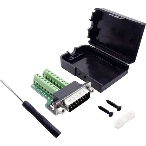 TRU COMPONENTS T1904C092 D-Sub stiftlist set Antal poler: 15 Skruv 1 st
