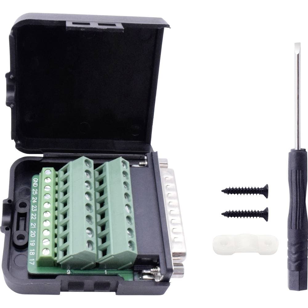 TRU COMPONENTS T1904C100 D-Sub stiftlist set Antal poler: 25 Skruv 1 st