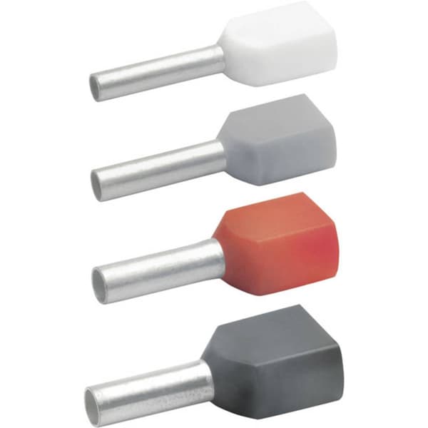 Klauke 87010 Dubbla ändhylsor 0.75 mm² Grå 1000 st
