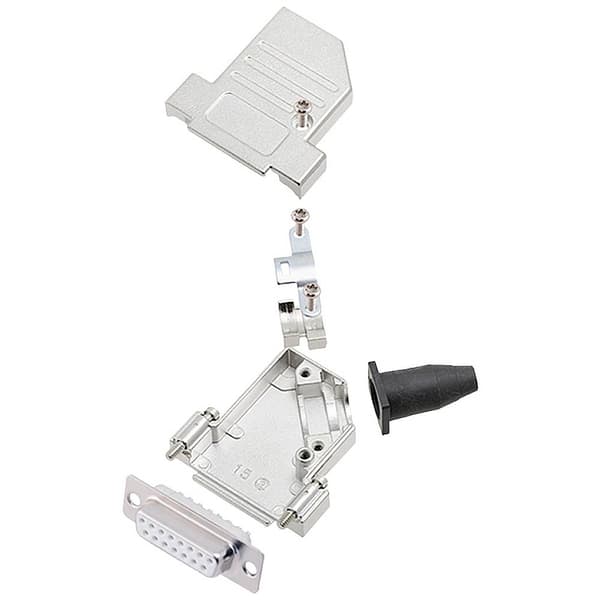 encitech DTSL15-SJSRG-S-DBS-W-K 6355-8090-12 D-Sub honkontakt set 45 ° Antal poler: 15 Lödhona 1 st