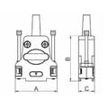 Miniatyrbild 4 av 4: encitech DTZF15-RG-LJS-M2.5-K 7960-2209-02 D-sub hölje Antal poler: 15 Zink pressgjutning 180 ° Metall 1 st