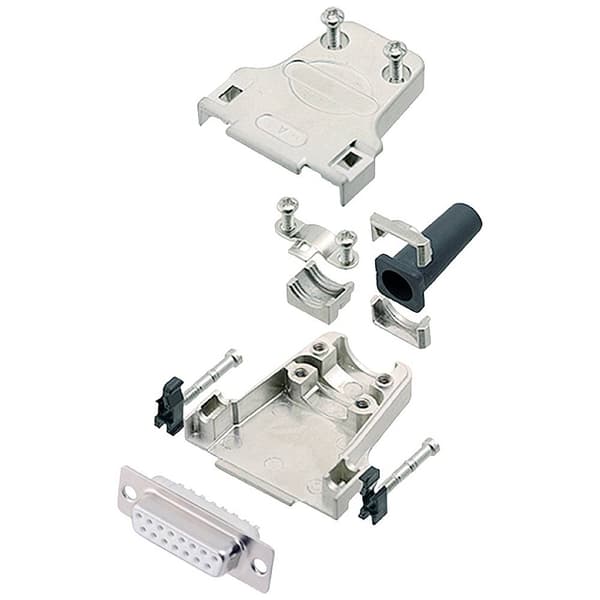 encitech DTZF15-DBS-W-K 6355-8044-12 D-Sub honkontakt set 180 ° Antal poler: 15 Lödhona 1 st