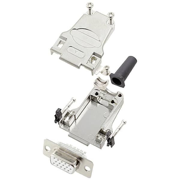 encitech DTZF09-HDS15-W-K 6355-8063-11 D-Sub honkontakt set 180 ° Antal poler: 15 Lödhona 1 st