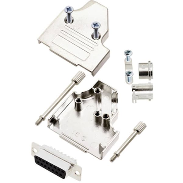 TRU COMPONENTS TCMHDM3515DMSK 7708660 D-Sub honkontakt set 35 ° Antal poler: 15 Lödhona 1 st