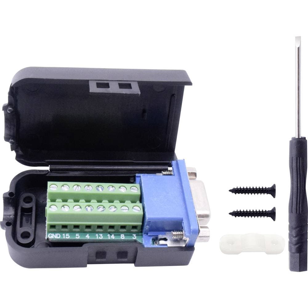 TRU COMPONENTS T1904C099 D-Sub honkontakt set Antal poler: 15 Skruv 1 st