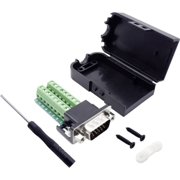TRU COMPONENTS T1904C096 D-Sub stiftlist set Antal poler: 15 Skruv 1 st
