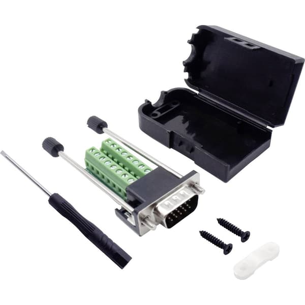 TRU COMPONENTS T1904C098 D-Sub stiftlist set Antal poler: 15 Skruv 1 st