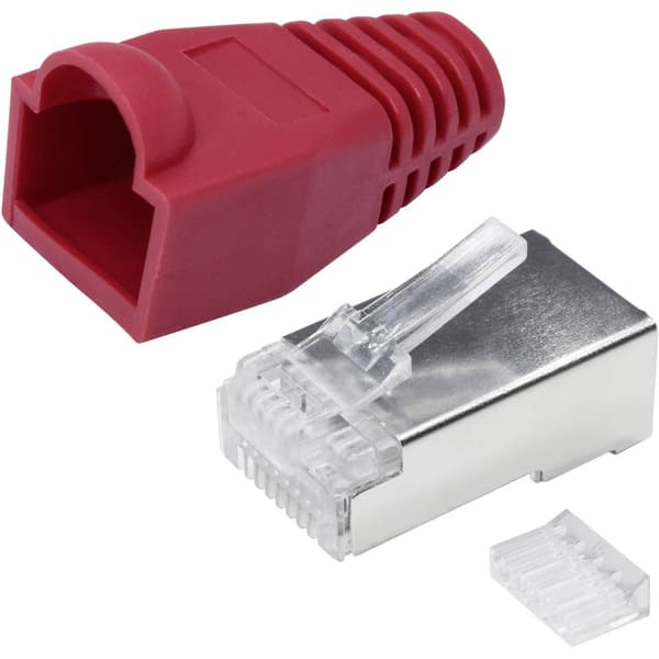 Quadrios RJ-45 kontaktdon set-CAT 6 1906C170 Kontakt hane rak Antal poler (RJ) 8P8C Röd 25 st