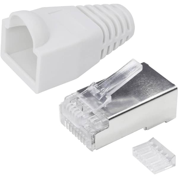Quadrios RJ-45 kontaktdon set-CAT 6 1906C171 Kontakt hane rak Antal poler (RJ) 8P8C Vit 25 st