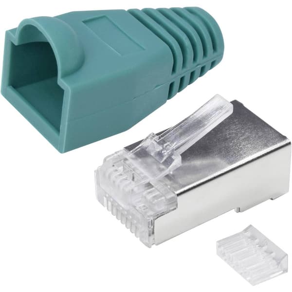 Quadrios RJ-45 kontaktdon set-CAT 6 1906C167 Kontakt hane rak Antal poler (RJ) 8P8C Grön 25 st