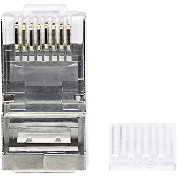 Intellinet Intellinet 90-pack Cat6 RJ45-modularkontakt STP 3-punkts-ledarkontakt för massiv tråd 90 kontakter i bägaren