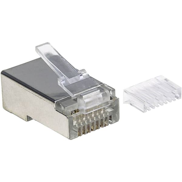 Intellinet Intellinet 90-pack Cat6 RJ45-modularkontakt STP 3-punkts-ledarkontakt för massiv tråd 90 kontakter i bägaren