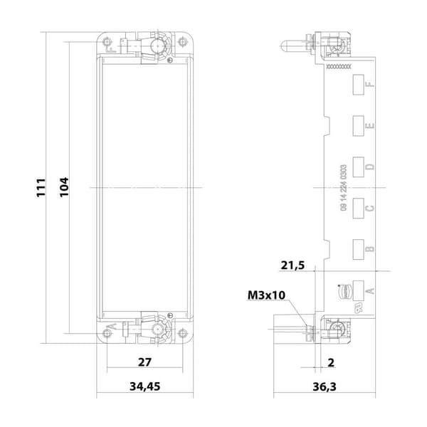 Harting 09142240303 Led ram Innehåll: 1 st
