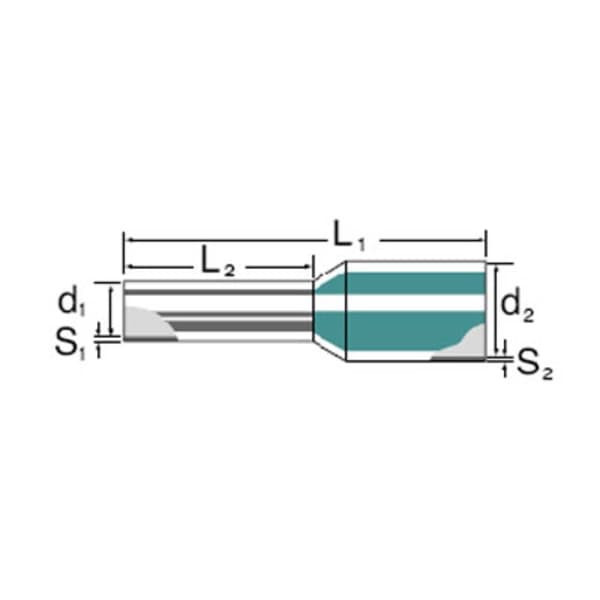 Weidmüller 9005180000 Ändhylsa 0.14 mm² Delisolerad Grå 500 st