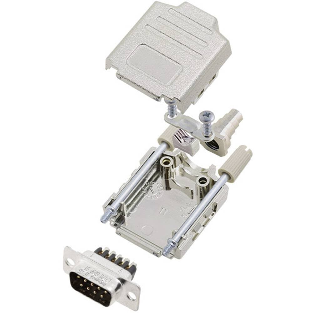 Amphenol L17DPPK15-M+L717DA15PST D-Sub stiftlist set 180 ° Antal poler: 15 Skruv 1 st