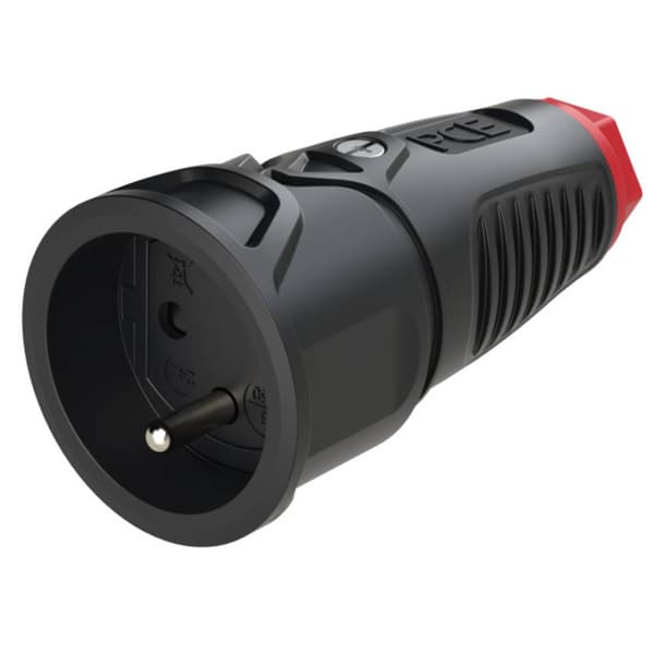 PCE 2410-src Skarvuttag Plast, Gummi 230 V Svart IP20
