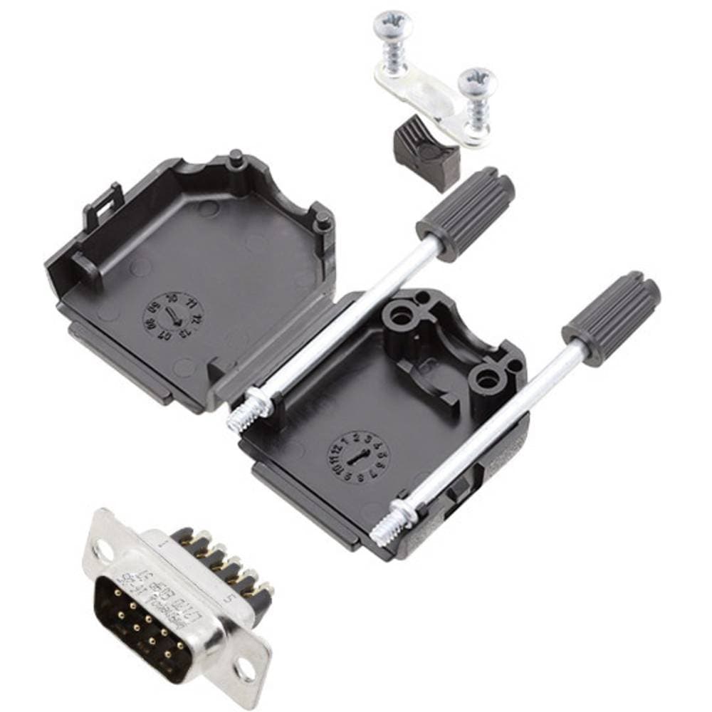 Amphenol L17DPPK25-BK+L717DB25PST D-Sub stiftlist set 180 ° Antal poler: 25 Skruv 1 st