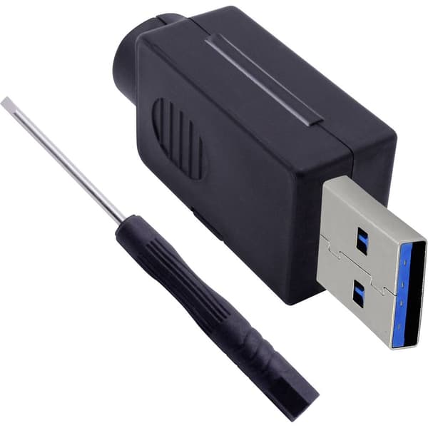 USB 3.0 modular kontakt set, typ A. Kontakt hane rak 2001C200 Quadrios Innehåll: 1 st