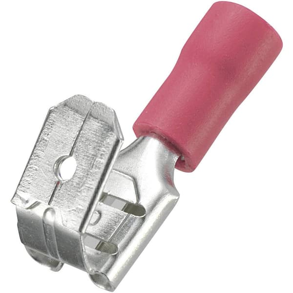 TRU COMPONENTS 1572129 Flatstifthylsa med gren Anslutningsbredd: 6.4 mm Anslutningstjocklek: 0.8 mm 180 ° Delisolerad R
