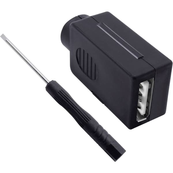 USB 2.0 modulär uttag set, typ A. Hona rak 2001C199 Quadrios Innehåll: 1 st