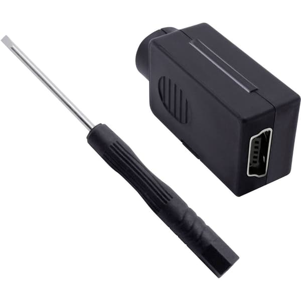 Mini-USB 2.0 modulär uttag set, typ B. Hona rak 2001C207 Quadrios Innehåll: 1 st