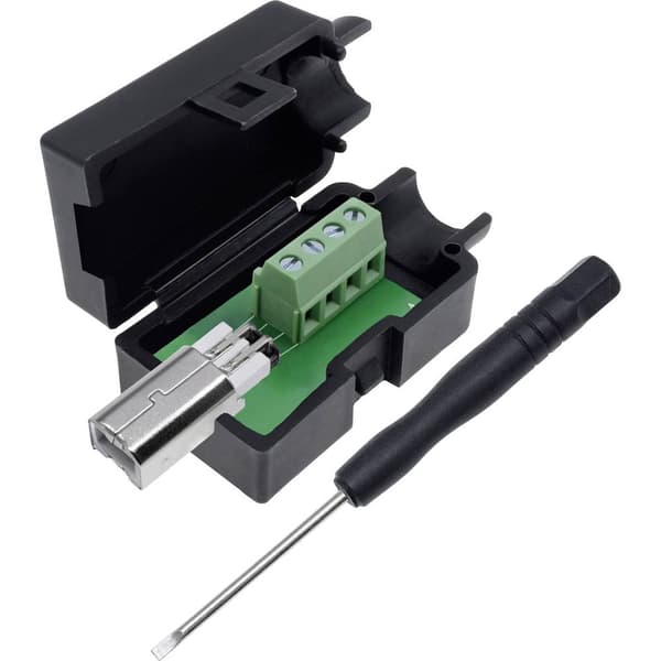USB 2.0 modular kontakt set, typ B. Kontakt hane rak 2001C202 Quadrios Innehåll: 1 st
