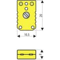 Miniatyrbild 3 av 3: B + B Thermo-Technik 0220 0002 Termoanslutning Gul Innehåll: 1 st