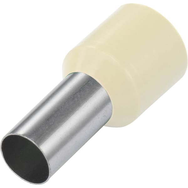 TRU COMPONENTS 1091274 Ändhylsa 10 mm² Delisolerad Elfenbensvit 100 st