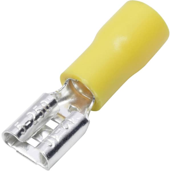 TRU COMPONENTS T1904C108 Flatkontakthylse-sortiment Anslutningsbredd: 6.30 mm Anslutningstjocklek: 0.80 mm 180 ° Deliso