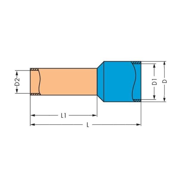 WAGO 216-209 Ändhylsa 10 mm² Delisolerad Röd 100 st