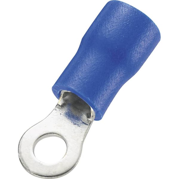 TRU COMPONENTS 738208 Ringkabelsko Tvärsnitt (max.)=2.50 mm² Hål-Ø=10.5 mm Delisolerad Blå 100 st
