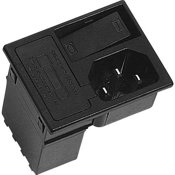 K & B 42R3731404150 IEC-kontakt 42R Kontakt hane inbyggd vertikal Totalt antal poler: 2 + PE 10 A Svart 1 st