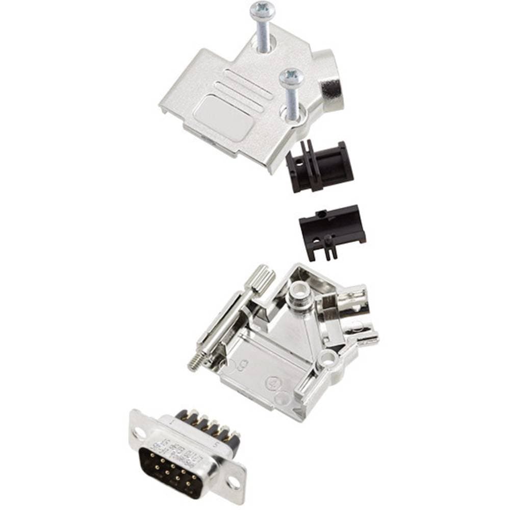 Amphenol L17D45PK-M-09+L717DE09PST D-Sub stiftlist set 45 ° Antal poler: 9 Skruv 1 st