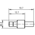 Miniatyrbild 3 av 3: Telegärtner 100024858 100024858 SMB-kontaktdon Kontakt hane rak 50 Ω 1 st