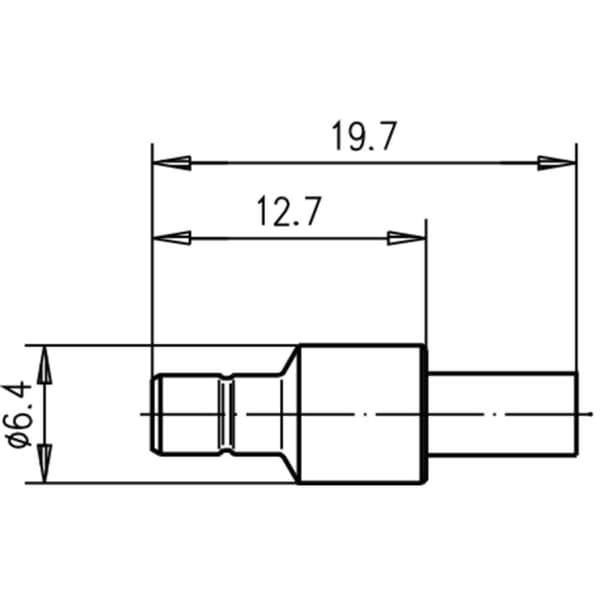 Telegärtner 100024858 100024858 SMB-kontaktdon Kontakt hane rak 50 Ω 1 st