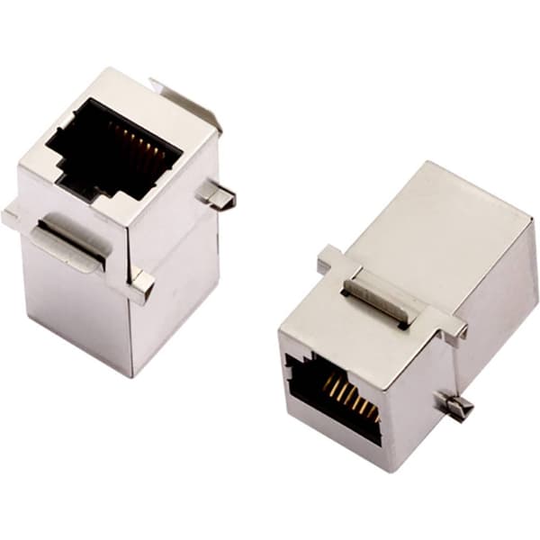 encitech 3101S-8821 RJ45-kontaktdon Cat 5e 2101-0115-03 Dubbelkoppling Antal poler (RJ) 8P8C Svart 1 st